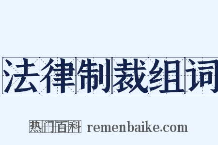 法律制裁组词是什么意思的图片